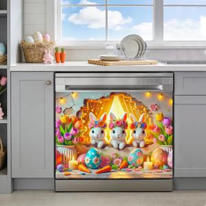 2 x Nuxovilar Dishwasher Magnetic Cover Sticker Panel 23x17in PVC, 22.83×16.92 inches