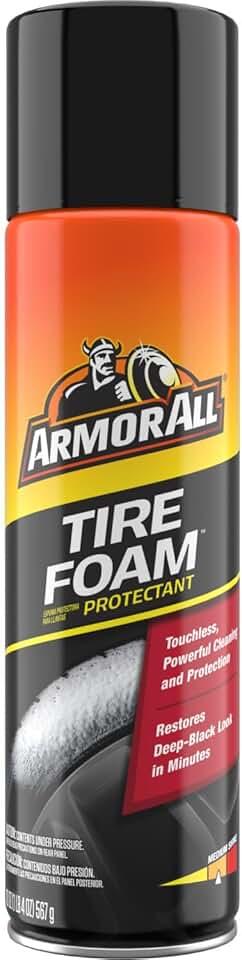 Armor All Tire Foam, Tire Cleaner Spray for Cars, Trucks, Motorcycles, 20 Oz Each, 1.25 Pound (Pack of 2)