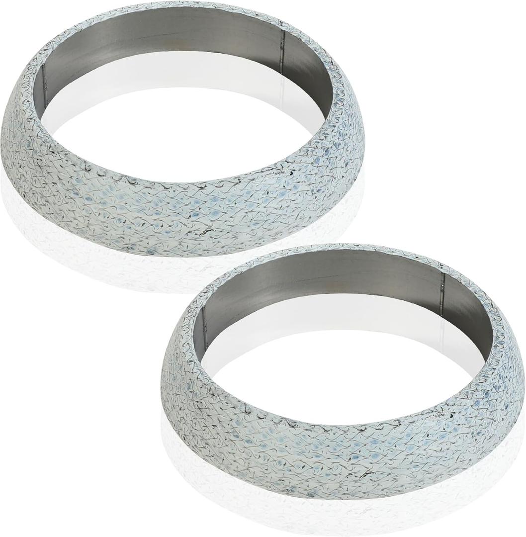 2PCS Exhaust Manifold Gasket,Car Accessories Sealed Exhaust Manifold Gasket Seal Muffler Ring for Manifold and Piping Connections,Applicable to Most Cars,Commercial Vehicles,Motorcycles (60MM)