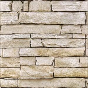 3D Peel and Stick Faux Stone Wall Panels 11.8" x 11.8" 10-Pack, Stone-Look Wall Sticker, Thin Lightweight PVC Self Adhesive Wall Tiles for Interior Decor, Beige