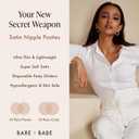 Bare Babe 40 Pieces Satin Nipple Pasties - Hypoallergenic, Disposable, Adhesive Breast Pasties - Nude Nipple Covers No-Show