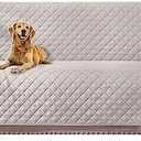 HOMERILLA Reversible 3 Cushion Couch Cover for Dogs Water Resistant Washable Pets Furniture Protector Sofa Cover with Elastic Straps (68" Sofa, Beige/Beige)