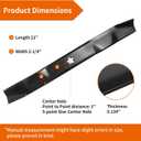 134149 Mower Blades Fit for Craftsman Hu sqvarna Poulan Pro 42" Deck, 21" Mulching Blades for Craftsman LT2000 LT1000 YT4000, Hu sqvarna YTH18542 YT150, Replace 532134149 422719 424752