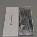 Elegant Design Flatware, Silverware Set for 8 persons, 40 Piece - Spoons, Forks, and Knives 18/10 Stainless Steel, Dishwasher Safe