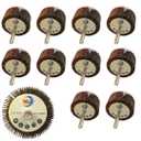 WA 10PACK - 2"1"1/4" inch Industrial Grade Durable Mounted Flap Wheel Sander, Grit 120, Aluminum Oxide Sanding Flap Wheels with 1/4" Shank for Drill/Die Grinder, Remove Rust and Polish