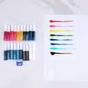 Winlyn 24 Sets Christmas Gingerbread House Suncatchers Ornaments Decorations DIY Window Paint Art Suncatchers Winter Crafts Painting Kits for Kids Classroom Activities Art Project Party Favors