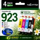 myCartridge 923 Ink Cartridges Combo Pack Replacement for HP 923 Ink | without Chip Compatible with HP OfficeJet Pro 8130e 8135e 8138e 8139e 8122e Printers Ink Cartridge,4 Pack(BK/C/M/Y)