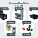 BOXIO Toilet - Portable Toilet, Camping Toilet, composting Toilet for car Camping, Boat or Camping. Mini Camping Toilet: 14,7" x 11,8" x 11,0" Made in Germany.