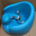 Nuby My Floor Seat - Portable Baby Chair with Soft Foam Cushion, Safety Harness, and High Back Design - 4+ Months - Aqua