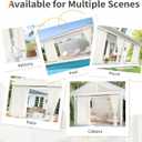 MIULEE Ivory Privacy Outdoor Curtains Waterproof Non-See-Through Semi Sheer 2 Panels Set Elegant Rod Pocket for Patio, Porch, Pergola, Cabana, Gazebo, 52 X 84 Inch Long