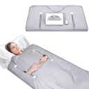 Infrared Sauna Blanket Fitness & Detox Anti Aging 71" Length with Remote Control, 2 Zone Temperature Control, Professional Fast Sweating