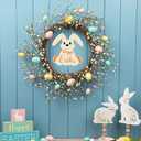 10 Pack Large Easter Bunny Wood Cutouts, 11.6 Inch Unfinished Wooden Bunny Cutouts, Blank Easter Rabbit Wooden Slices Unpainted Wood Discs for Crafts Decoration (11.6'')