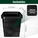 15.75inch Large Drainage Catch Basin with Grate and Debris Basket,15.75 x 15.75 x 15.75in French Drain Catch Basin Without Reserved Hole for Patios Yard Downspout Lawn and Municipal Plumbing