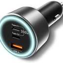 200W USB C Car Charger, Graaci PD 100W Type C Car Charger Adapter, QC5 PPS 45W Super Fast Charging for MacBook Pro Air, iPhone 15 Pro Max, Galaxy S22 S23 Ultra, iPad, Laptops