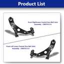 Control Arm Replacement for Front Left and Right Lower Control Arm with Ball Joint Assembly Suspension Kit with 2013-2016 Mazda CX-5 2014-2020 Mazda 6-2 Pcs