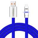 chubbycable Neon Chubby - Fast Charge UFO Neon Cable Durable Charging Cable Ultra-Thick Silicone LED Light Up Phone Charger Cord, Orange, USB A to Type-C, 3.3FT