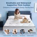 Bedsure Full Size Mattress Topper - Pillow Top Full Size Mattress Protector with 8-21 Inches Deep Pocket, 800 GSM Extra Thick Waterproof Bed Pad Fitted, Soft Bed Cover for Home, Bedroom, Hotel - White