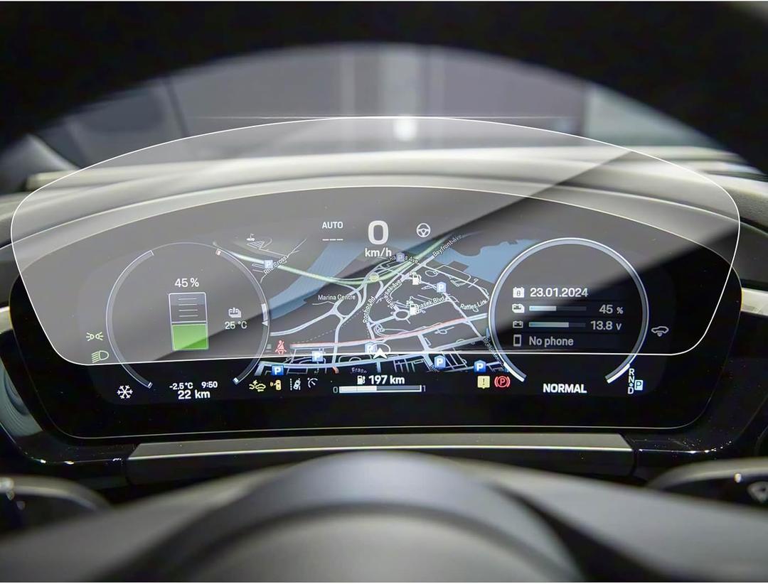 Screen Protector for Porsche Macan/Cayenne S 2026 Digital Instrument Cluster for 2024 2025 Cayenne GTS/Coupe/Turbo/E-Hybrid Dash board Touchscreen Screen Tempered Glass HD Anti-Glare/Scratch