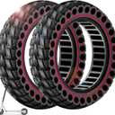 BANGTING 2PCS 60/70-6.5 Scooter Tire, 10x2.5 inch Tire Solid for Segway Ninebot Max G2 / G30 / G30D / G30E / G30E / G30LP / G30D II / G30 Max, 10x2.5-6.5 Tires Replacement for Electric Scooter (Red)