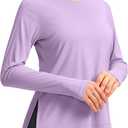 Soothfeel Women's Sun Shirts UPF 50+ Long Sleeve UV Protection Workout Hiking Tops Lightweight Quick Dry SPF Outdoor Shirt (Large, Purple)