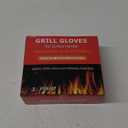 QUWIN BBQ Gloves, Oven Gloves, 1472 Extreme Heat Resistant,Grilling Gloves Silicone Non-Slip Oven Mitts, Kitchen Gloves for BBQ, Grilling, Cooking, Baking-1 Pair (Black, One Size Fits Most)