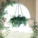 Metal Hanging Planters,Vintage Hanging Baskets for Plants Outdoor,Garden, Patio, Deck, Porch Decor