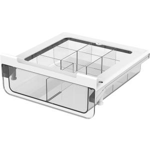 vacane Compact-depth Under Shelf Basket Organizer, Under Shelf Storage Drawer Pull Out, Under Cabinet Basket Hanging Holder for Cupboard Cabinet Pantry Kitchen, Add-on Space Saver