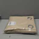 NICETOWN 2 Panels Outdoor Patio Curtains Windproof Top & Bottom Grommet & Back Tab, Thermal Insulated Windproof Drapes Keep Privacy for Garage/Porch with Ropes for Fixed, Biscotti Beige, W46 x L80