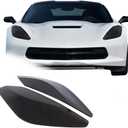 ABS Black Headlights Light Lens Taillight Kit Fit Compatible with Chevrolet Corvette C7 2014-2019 Car Exterior Headlight Lamp Cover Protection Accessories