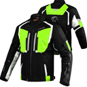 JAG Men's All Season Reflective Mesh Motorcycle Jacket | CE Armored Dual Sports Cordura Jacket with Removable Liner 4XL
