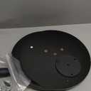 Homedawn Round Side Table, Drink Table for Small Spaces, Vintage Accent Side Table, Pedestal End Tables for Bedroom, Living Room, Sofa Couch and Corners, Black