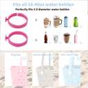 5 x 2pcs Cup Holder for Bogg Bag Compatible with Stanley 30oz 40oz Water Bottle, Drink Holder Plastic Insert for Bogg Bag & Simply Southern Beach Totes Accessories (pink)