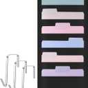 Mr. Pen- Hanging Wall File Organizer, 6 Pocket, Black, 3 Overdoor Hangers Included, Over the Door File Organizer, Wall Folder Organizer (1 Pack, 6 Pockets, Standard)