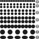 100Pcs Plastic Model Miniature Bases, 7 Different Sizes Wargame Accessories,4mm/0.16 Thick Circular War Figure Display Stands For Gaming Miniatures or Wargames Role Playing Board Game Figure Toy (100PCS-7 Size Mix-Black)