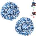 BonusLife 2-Pack Mop Head for O-Ceda RinseClean Spin Mop Refill 2-Tank System Only Easy Cleaning Microfiber Replacement