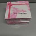 2 x 12 Pack Pink Square Claw Clips, Big and Small Neutral Rectangle Hair Claw Clips, Non-slip Matte Large Hair Clips for Women,Strong Hold jaw clip for Thick Thin Hair