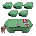 Exterminators Choice - 6 Pack Rat Bait Station Boxes with 1 Key - Heavy Duty Mouse Trap Poison Holder - Great for Catching Rats and Mice - Pest Control - Durable and Discreet