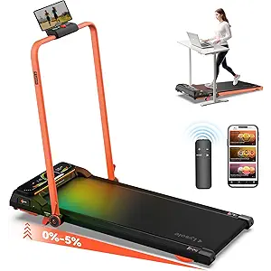 Walking Pad Treadmill with Incline,Treadmills for Home and Office,340 Lb Capacity,4 in 1 Portable Under Desk Treadmill with APP and Remote Control,Large LED Display