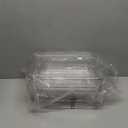 2 Set, 2 Tier Clear Organizer with Dividers for Cabinet, Shlef, Counter - MultiUse Slide-Out Storage Container - Kitchen, Pantry, Medicine Cupboard Bins, Bathroom, Vanity Makeup, Under Sink Organizing