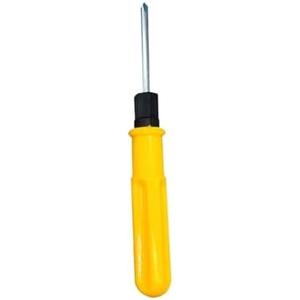 Mini Yellow Handle Small Screwdriver Change Cone Home Repair Tool A Word Cross(2 inch 3mm)