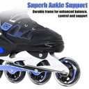 MammyGol Adult Inline Skates for Men Women, Roller Skates with Carbon Steel Bearings, TPR Brake, 3D Mesh, EVA Lining, PVC Upper | Adjustable Size Better Fit for Beginner Skating Enthusiasts, Size: XL