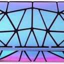 LOVEVOOK Geometric Luminous Purses and Handbags for Women Holographic Reflective Crossbody Bag Wallet