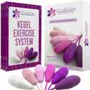 Kegel Exercise System - Pelvic Floor Exercises - Set of 6 Premium Silicone Kegel Exercise Weights & Control with Training Kit for Women: Beginners & Advanced ((Pack of 1) Basic Kegel Set)