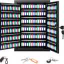 272 Keys Key Lock Box Wall Mount with 272 Numbered Hooks and 272 Colored Key Tags, Anti-Theft Key Cabinet with Key Return Drop Slot, Key Storage Box Key Organizer for Car Garage Home Office