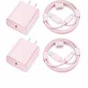 iPhone Charger Fast Charging,[MFi Certified] 2Pack 20W Type C Fast Charger Block with [10FT&6FT] USB C to Lightning Cable Compatible for iPhone 14/13/12/11 Pro Max/Xs Max/XR/X,iPad (Pink)