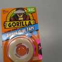 Gorilla Super Glue Tape, High Tack, Double Sided, Clear, 5/8in x 20ft