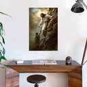 Wall HDQ Jesus Wall Art God Help Wall Decor Christian Pictures Hand of God Print Painting for Bedroom Living Room Bathroom Office Framed Artwork Read to Hand (24.00" x 36.00"ch)