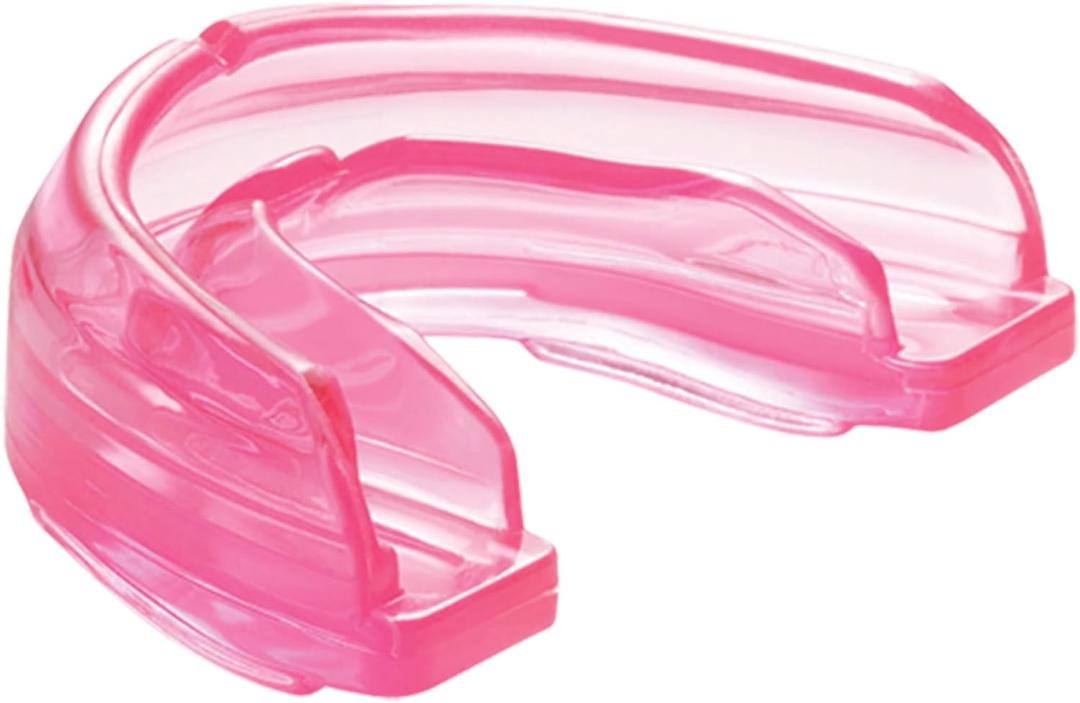 Shock Doctor Mouth Guard for Braces, Upper Teeth Protection, Instant Fit, Adult & Youth Sizes (Pink)