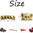 Aquarium Hidden cave，Small Bottom-Dwelling Fish&Shrimp Safe Hiding Hole，Underground Double-Hole Hiding Tunnel，3D Printed， Fish Tank Decoration Accessories (Large Size) (White)