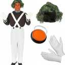 fun shack Chocolate Factory Worker Costume Adults, Chocolate Factory Costume, Halloween Costumes Men, Funny Adult Costumes (Small)